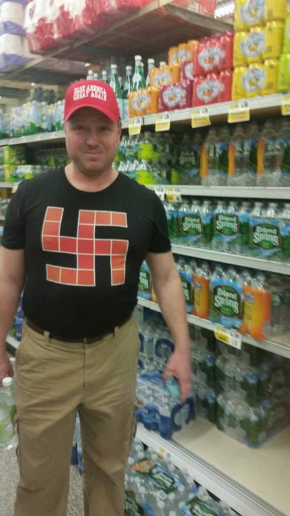 cross posted from Facebook just ran into this Nazi piggie in Shop Rite In Newton,N.J. I started to 