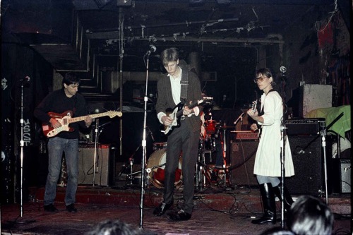 rimbaudwasademonchild:  Sonic Youth, CBGB, 13th December 1981. Photo © Catherine Ceresole.