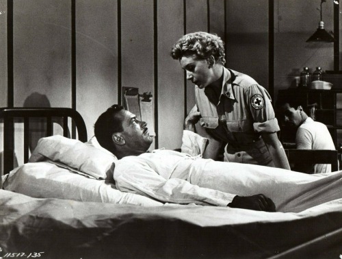 William Holden and Deborah Kerr in a promotional still for The Proud and Profane (1956)