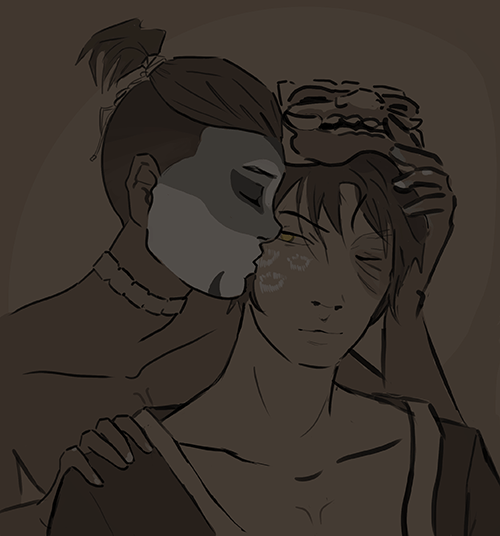 Zukka Week Day 2:  MasqueradeJust a couple of husbands getting ready for the festival.“You kno