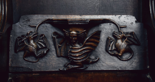 Devil  misericords- St Lawrence Church Ludlow