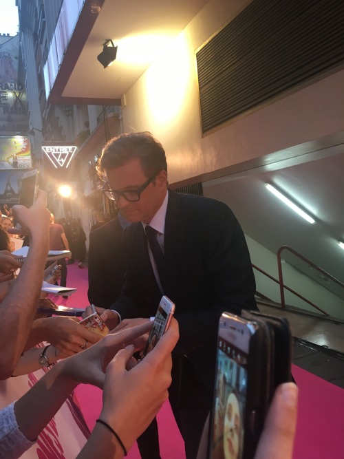 Colin Firth (and your humble servant) at the Bridget Jones&rsquo; Baby premiere in Paris (2016.0