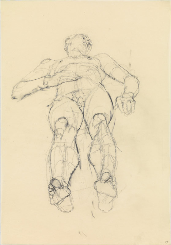 thunderstruck9:  Anton Kolig (Austrian, 1886-1950), Lying male nude. Black chalk