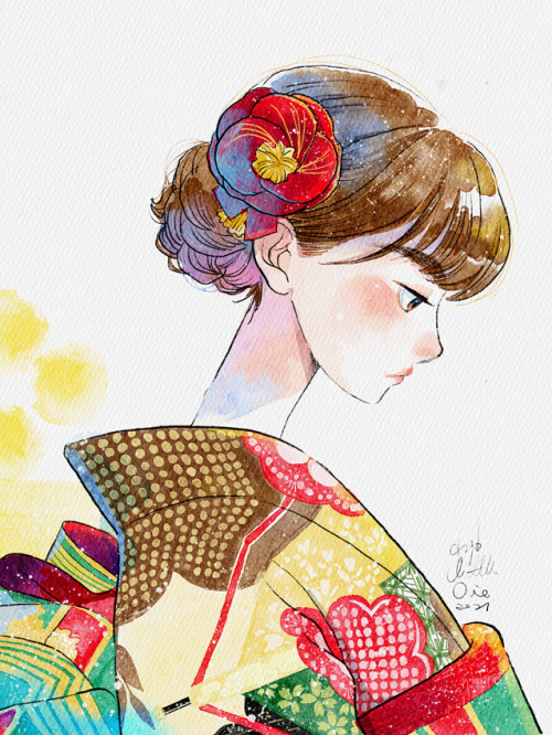 〔Practice 〕- Kimono girlInstagram | Twitter | Facebook | Behance