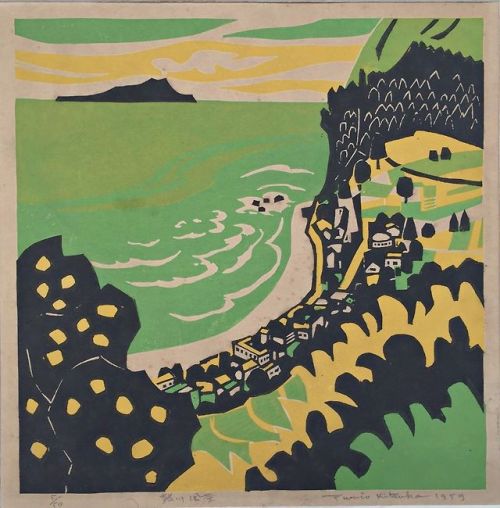 ein-bleistift-und-radiergummi: Fumio Kitaoka Woodblock Print, 1959. (via eBay)