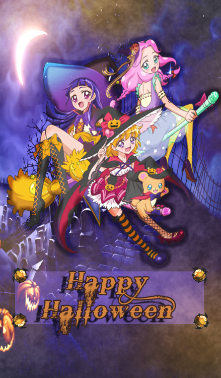 nonodaichis: precure halloween wallpapers!!Mirai & Urara’s renders were done by the lovely @jaja