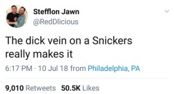 chunkyheels:I am YELLING  I don&rsquo;t eat snickers (I hate peanuts) but I like milky ways and they got that same dick vein that I now cannot unsee 