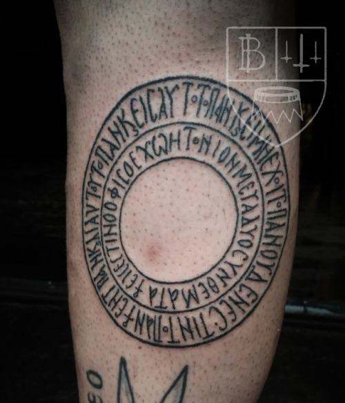 Cyrillic Ring// Handpoked at 19-28 TattooClub Berlin