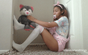 loveme28551:  sugar-cube-dolly:  littleneverlandthings:  [+18] One stuffie, two stuffie, three stuffie, four!Onesie: @thebabybearboutique | Romper: @littleforbig | Paci: @scummysweets  The cutest??? Heck  😘😘