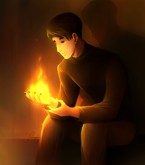 Dan/Fire & Phil/Water@snowy.stella on instagram suggested this Phan AU and I liked the idea so