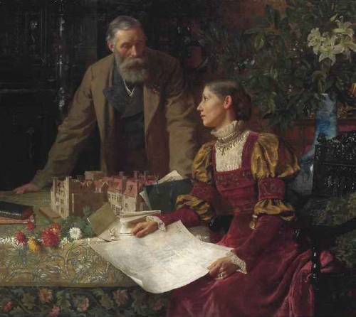 The House Builders by Frank Dicksee, 1880