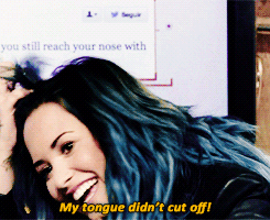 kissyourtears:  Can you still reach your nose with your tongue? 