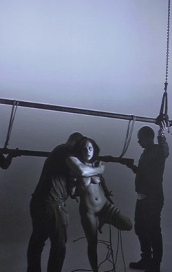 gagaroyale:  Stills from the video portrait “Flying” by Robert Wilson.  Robert Wilson and Lady Gaga are seen in action during the shooting of the video Flying. Robert Wilson dictates every movement, every item of scenery and every shade of lighting.