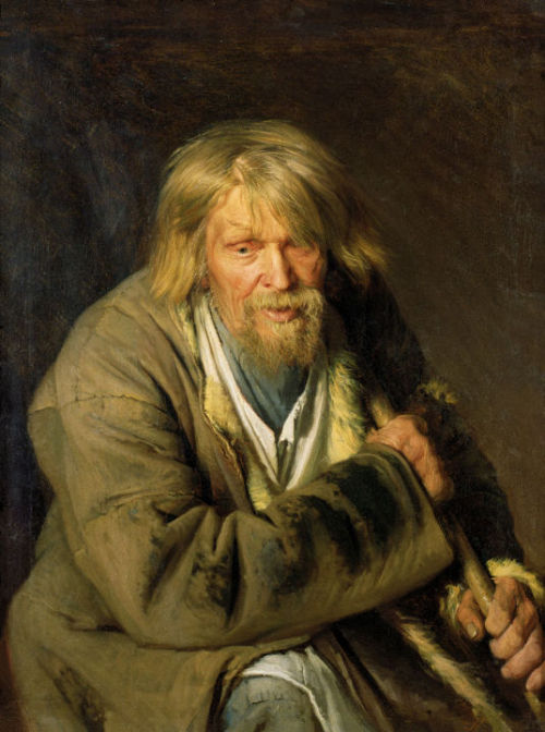 Old Man with a Crutch, 1872, Ivan KramskoiMedium: oil,canvas