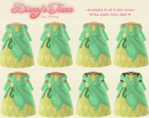 The second part in my Disney Princess project, dresses available in all eight skin tones.