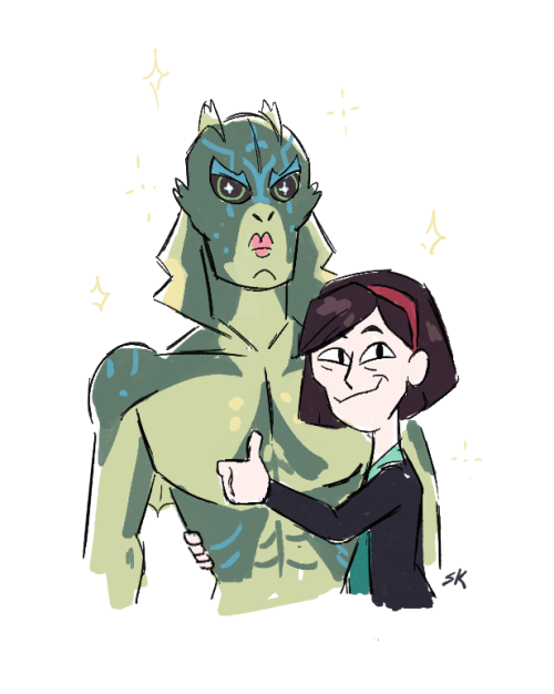 Happy for The Shape of Water so I had to draw the power couple