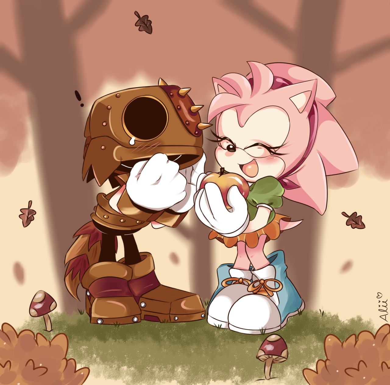 sonic the hedgehog and amy rose (sonic) drawn by steffybs