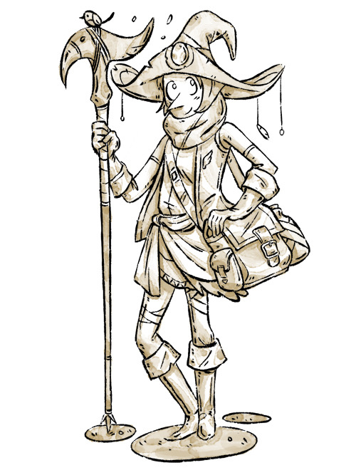 bargeist:  Inktober Day 17: An errant ornithologist. this was inevitable.