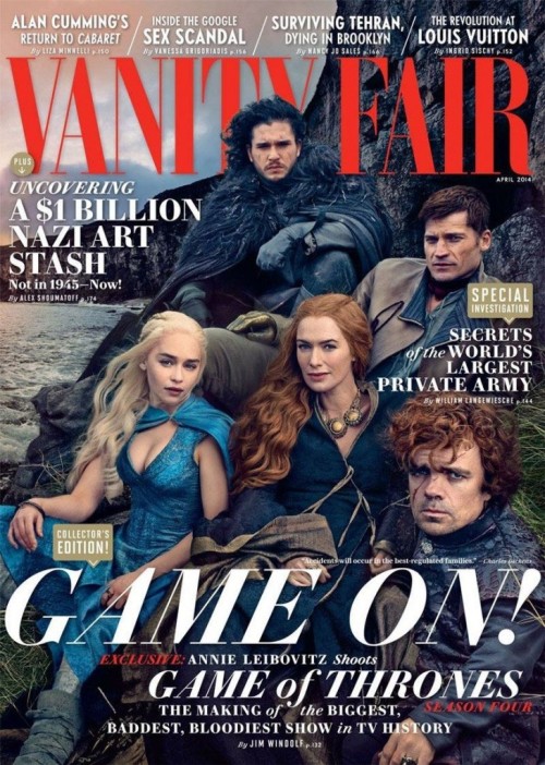GAME OF THRONES CAST COVERS VANITY FAIR APRIL 2014 Game On ! - Stars of HBO successful serie Game of