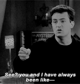 sirxusblack:an appreciation set for each friends character ♥ chandler bing[You wanna work out? I can