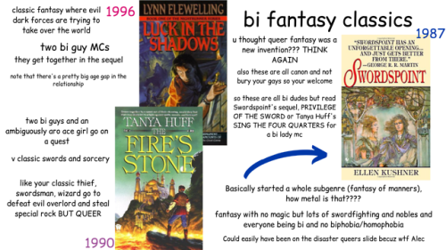 coolcurrybooks: Some fantasy and science fiction books with bisexual, pansexual, or otherwise multis