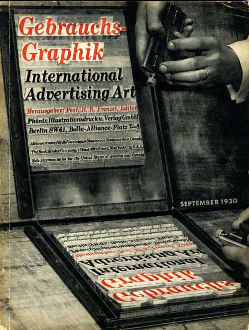 Gebrauchsgraphik, published 1924 - 44. Germany. See more covers: designers-books.The monthly publica