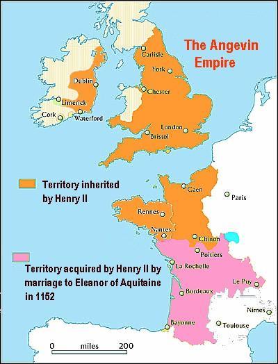 mapsontheweb:Angevin Empire at its peak 12th century.