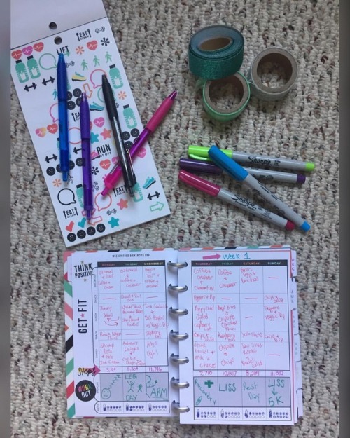 For #SelfcareSaturday I decided to get my fitness planner up to date and spent time preparing it for