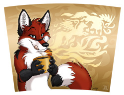 shadow-the-kitsune-coffeeshop:  Coffee mug EosFoxx by TaniDaReal