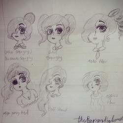 theboynamedbelmont:  So at school I got bored and drew squigly with different hair styles hope you like them   So this kid was drawing famous ish people and decides to put my hair on one. WTAF