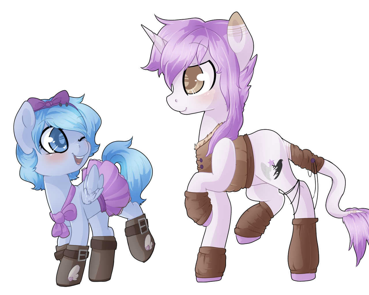bubblepopmod:  Super winter Fashion ponies! BFFS - Bubble and Kellic  &lt;3