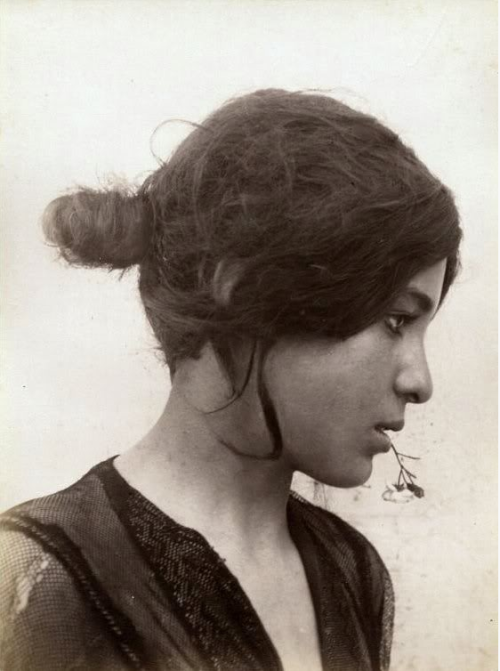  Young girls, Taormina, Sicily, Italy (1890).  What pretty girls!