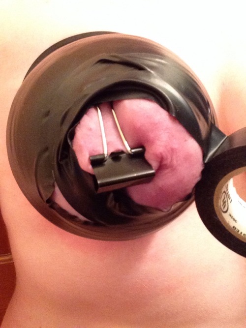 clipsnpins:  Electrical tape and binder clamps!