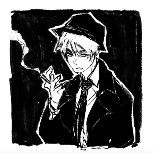 “Detective Jones,” he puffs a smoke “I have a proposition for you. What do you think of a joint oper