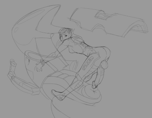 the-upright-infinity:  Some overwatch doodles. Mei bent over and having some fun. D VA “plugging in” into her mech. And a milf Celestia dressed as Mercy. I might polish this one some more later. 
