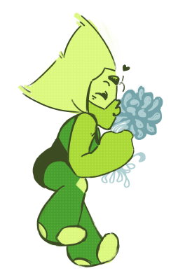 lordtashington:  had an odd dream about peridot and now i cant stop imagining her with an alien anemone pet 