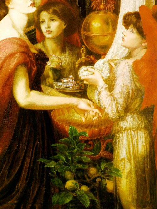 seeliequeene:La Bella Mano (detail), Dante Gabriel Rosetti, 1875