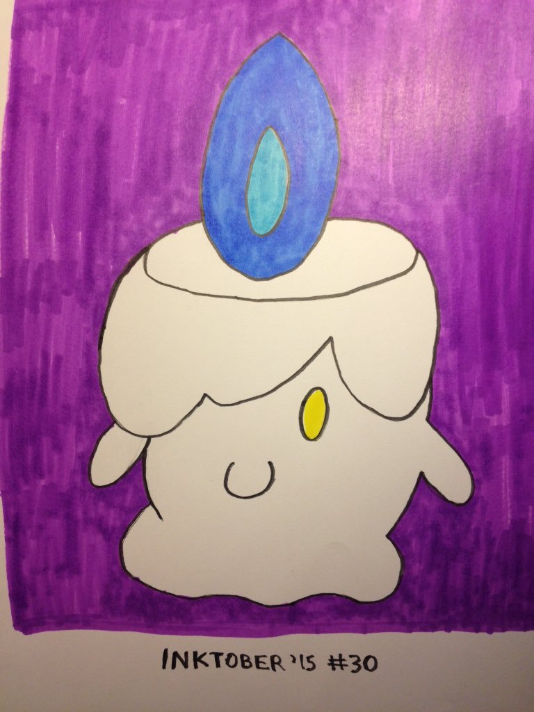 starwindart:  Here’s Day 30 of Inktober! Only one more drawing to go! Litwick is