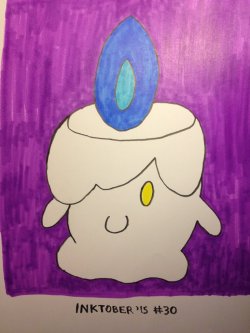 starwindart:  Here’s Day 30 of Inktober! Only one more drawing to go! Litwick is a pretty cute Ghost Pokemon and this was easy to draw! Have a Happy Halloween! 