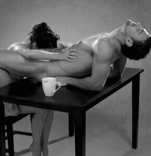 observingfromtheshadows:  beachdancer:  My kind of breakfast. Coffee and a blowjob. Perfect!!!   Yes!