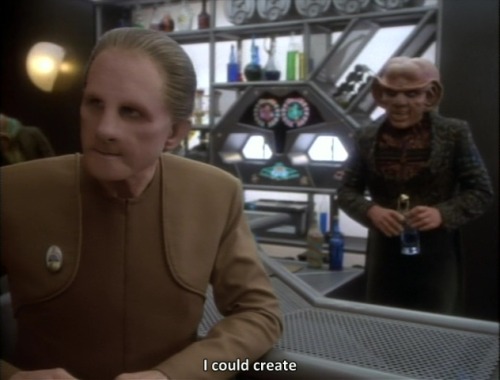 fluorescentbrains:spockvarietyhour:I love Quark playing with the glass seductively.  #let’s be r