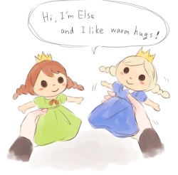 elsanna-i-ship-it:  browndollyeyes:  theicegoddesselsa:  (x)  That’s adorable *-*  Oops XD &ldquo;I was just —, just — …&rdquo; 