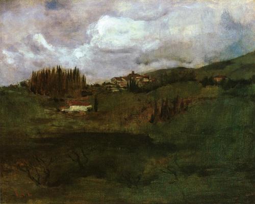 john-henry-twachtman: Tuscan Landscape, John Henry TwachtmanMedium: oil,canvaswww.wikiart.or