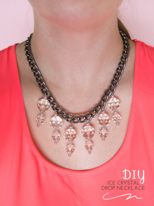 DIY Easy Crystal Drop Bead Necklace Tutorial from Sprinkles in Springs Really clear tutorial and all