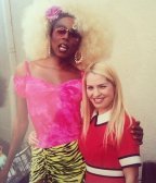 fuckyeahmarycherry:  Rare picture of Leslie Grossman and Ru Paul (who has played