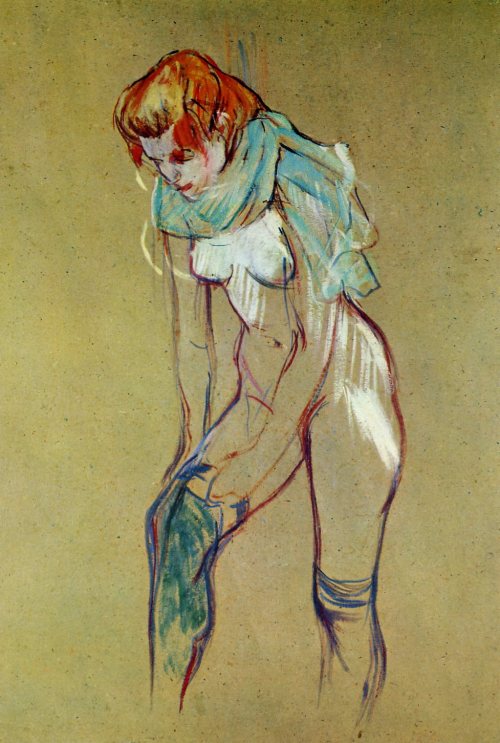 Henti de Toulouse-Lautrec (1864-1901) - Woman in stocking