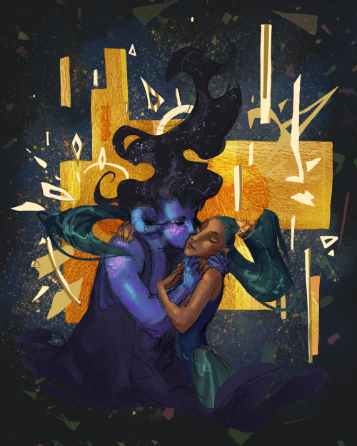 kintheartist:Our favorite void god and water priestess are back… @rookdaw commissioned me to 