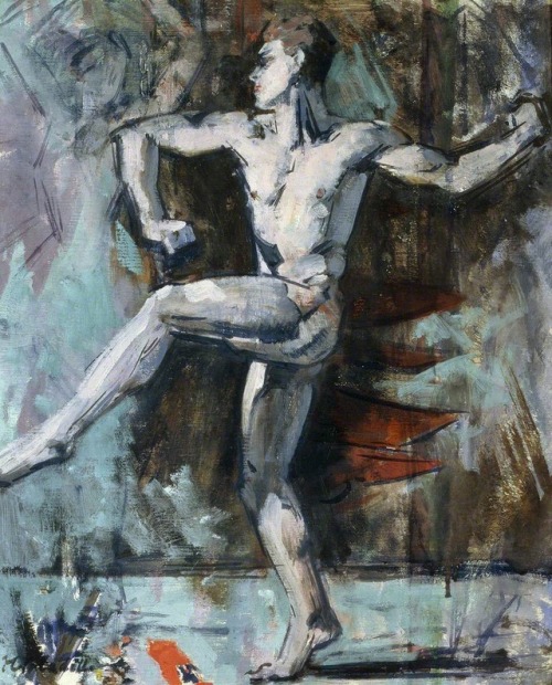 terminusantequem:Francis Campbell Boileau Cadell (Scottish, 1883-1937), Dancer. Oil on board, 44,8 x