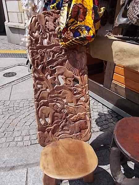 African masks &amp; sculptures (including a chair relief). Offered: Rynek, Wroclaw, Poland - jar