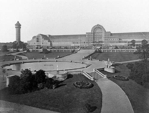 The Crystal Palace, built for the Great Exhibition of 1851 in Hyde Park and moved in an enlarged ver